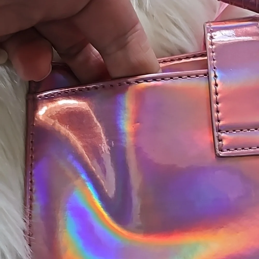 Maurices Maroon Wallet and Unbranded Iridescent Pink Wallet Set